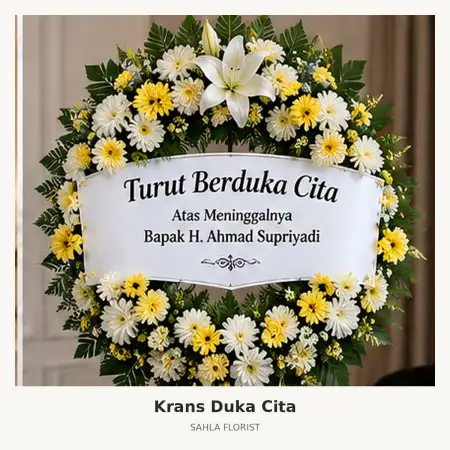Krans Bunga Duka Makasar