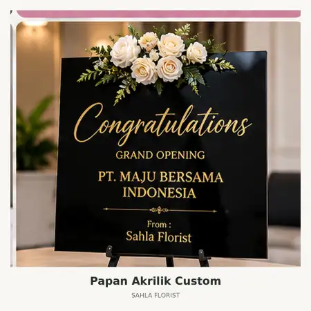 Papan Bunga Akrilik Makasar